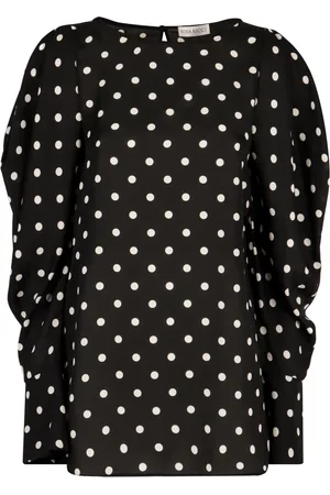 Nina Ricci Kjole, Dame, Sort, 2XS, Uld, Polkaprikket Mini-Kjole med Nøglehulsryg
