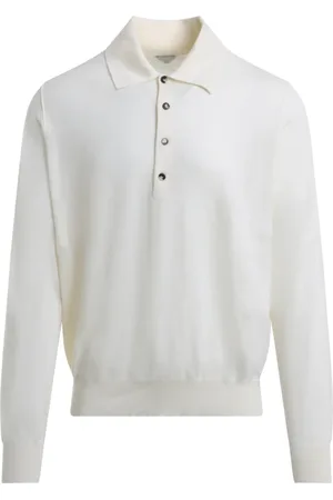 Bottega Veneta Strik, Herre, Hvid, L, Cashmere, Hvid T-shirt
