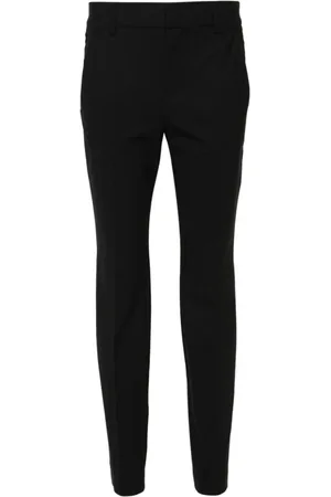 Brunello Cucinelli Bukser, Dame, Sort, L, Uld, Slim Fit Cigaretbukser