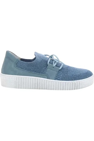 Gabor Sko, Dame, Blå, 42 EU, Læder, Blå Sneakers