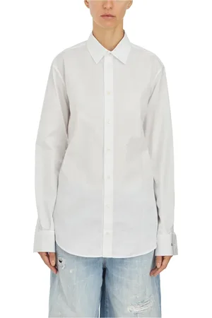 Dsquared2 Bluser & Skjorter, Dame, Hvid, S, Bomuld, Slim Fit Bomuldsskjorte
