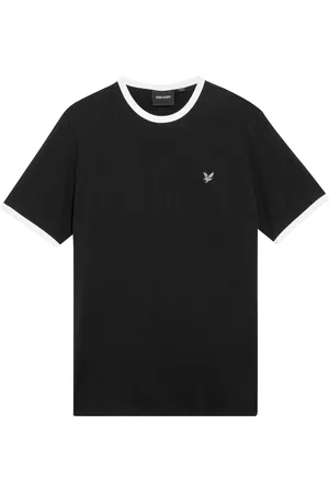 Lyle & Scott Top, Herre, Sort, XL, Bomuld, Ringer T-shirt