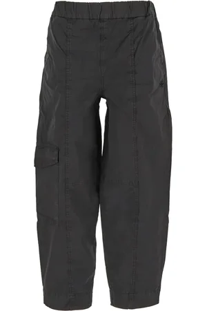 Ganni Bukser, Dame, Grå, XS, Bomuld, Wide Bukser