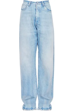 Maison Margiela Jeans, Herre, Blå, W30, Uld, Buckle Jeans