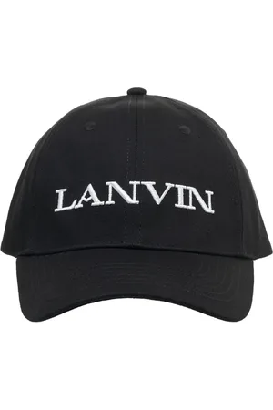 Lanvin Tilbehør, Herre, Sort, ONE SIZE, Bomuld, Baseball Cap med Logo