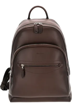 santoni Taske, Dame, Brun, ONE SIZE, Læder, Brun Læder Rygsæk