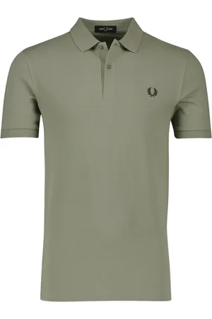 Fred Perry Top, Herre, Grøn, S, Bomuld, Kortærmet poloshirt