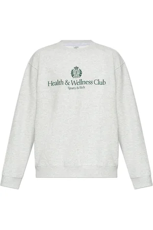 Sporty & Rich Sweathshirts & Hoodies, unisex, Grå, L, Bomuld, H&W Crest Crewneck