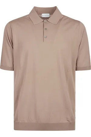 BALLANTYNE Top, Herre, Brun, M, Kortærmet poloshirt