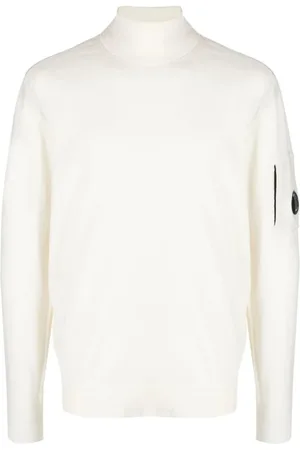 C.P. Company Strik, Herre, Hvid, 2XL, Uld, Turtleneck Sweater