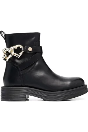 Moschino Sko, Dame, Sort, 41 EU, Læder, Ankelstøvler
