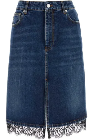 Stella McCartney Nederdel, Dame, Blå, S, Denim, Klassisk denimnederdel