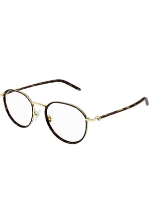 Montblanc Tilbehør, unisex, Flerfarvet, 51 MM, Uld, Gyldne Solbriller