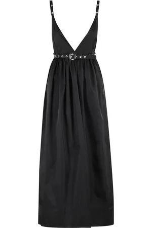 Ganni Kjole, Dame, Sort, M, Nylon, Duchesse Nylon Strap Kjole