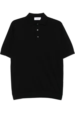 LARDINI Top, Herre, Sort, XL, Bomuld, cotton polo shirt