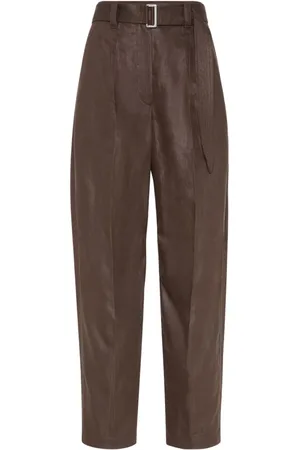 Brunello Cucinelli Bukser, Dame, Brun, S, Belted Bukser