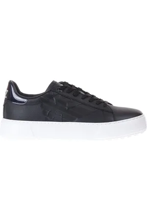EA7 Sko, Herre, Sort, 39 1/2 EU, Læder, Training Kalveskind Lining Up Sneakers