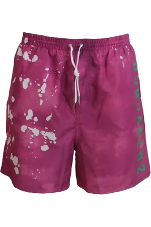 Dsquared2 Badetøj, Herre, Lyserød, M, Uld, Tie Dye Logo Badeshorts