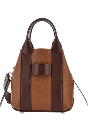 Hogan Taske, Dame, Brun, ONE SIZE, Læder, Script Shopping Bag