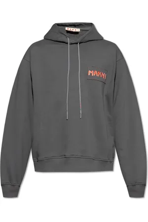 Marni Sweathshirts & Hoodies, Herre, Grå, M, Bomuld, Hoodie med logo