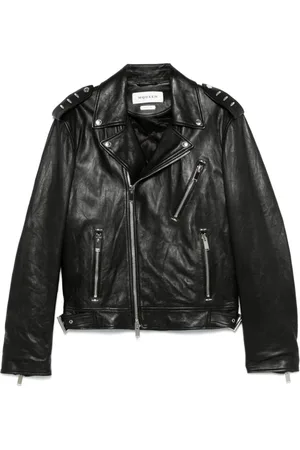 Alexander McQueen Jakke, Herre, Sort, L, Sort jakke med lynlås foran og flere lommer