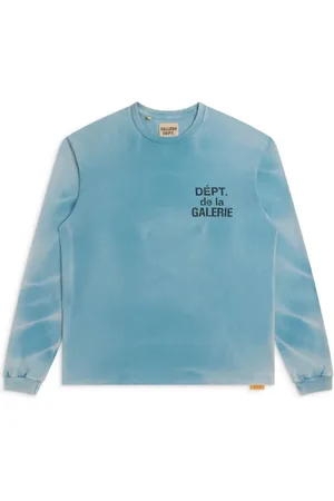GALLERY DEPT. Top, Herre, Grøn, M, Bomuld, French Longsleeve Teal Vintage Washing