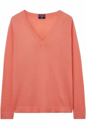 GANT Strik, Dame, , L, Uld, Merinould V-hals Sweater
