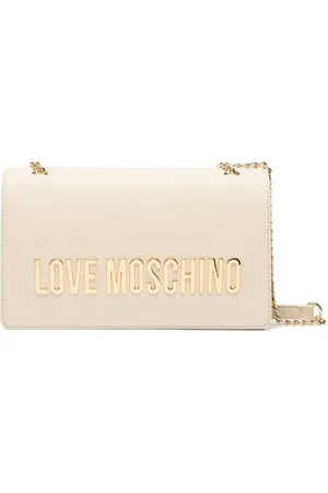 Moschino Taske, Dame, Hvid, ONE SIZE, Uld, Grå PU Læder Skuldertaske