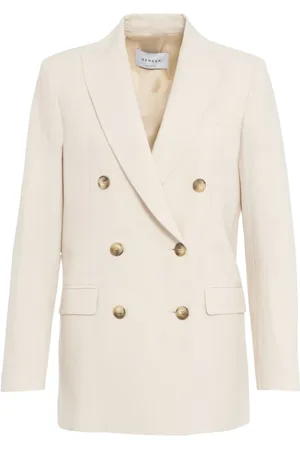 Gender Jakke, Dame, , S, Uld, Linen Blend Double-Breasted Blazer