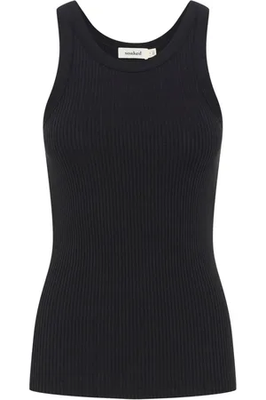 Soaked in Luxury Top, Dame, Sort, L, Bomuld, Sort Tank Top Slsimone