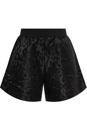 EA7 Shorts, Dame, Sort, XS, Polyester, Animal Print Shorts