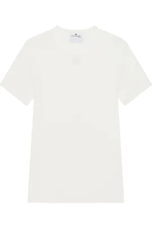Courrèges Top, Herre, Hvid, S, Bomuld, Hvid T-shirt