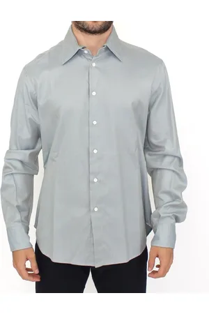 ERMANNO SCERVINO Skjorte, Herre, Grå, L, Bomuld, Casual Button-Up Skjorte