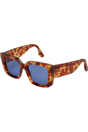 Victoria Beckham Tilbehør, Dame, Brun, ONE SIZE, Firkantede Oversized Acetat Solbriller