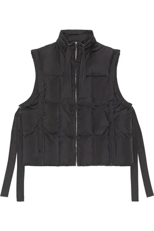 Ganni Jakke, Dame, Sort, L/XL, Polyester, Polstret polyestervest