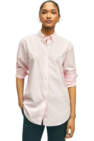 Brooks Brothers Bluser & Skjorter, Dame, Lyserød, XS, Bomuld, Relaxed-Fit Non-Iron Stretch Supima Cotton Skjorte