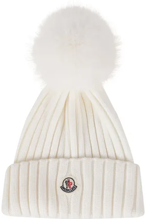 Moncler Tilbehør, Dame, , ONE SIZE, Uld, Logo Patch Beanie