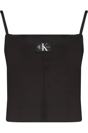 Calvin Klein Top, Dame, Sort, S, Polyester, Ærmeløs top med tynde stropper