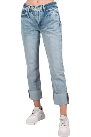 Frame Jeans, Dame, Blå, W27, Bomuld, Lprwc385 LE Piper Wide Cuff Jeans Rclk