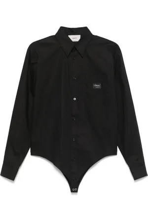 COPERNI Top, Dame, Sort, XS, Bomuld, Sort button-up skjorte med brystlomme
