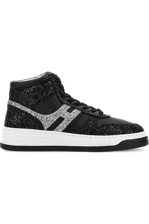 Hogan Sko, Dame, Sort, 38 EU, Uld, High-Top Sneakers med Retro Vibes