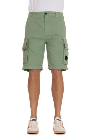 C.P. Company Shorts, Herre, Grøn, L, Bomuld, Grønne shorts med lynlåslukning