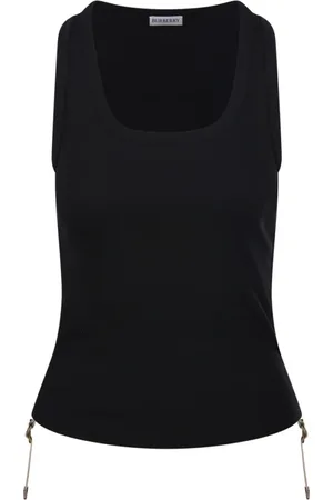 Burberry Top, Dame, Sort, XS, Bomuld, Sort Tank Top med stil Su25-Ww-For-2.6.051