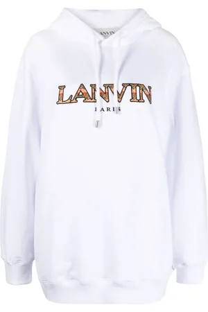 Lanvin Sweathshirts & Hoodies, Dame, Hvid, S, Oversized Hættetrøje