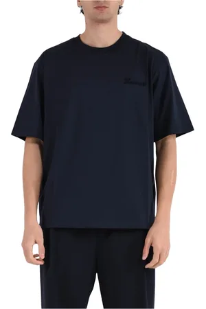 LANEUS Top, Herre, Blå, XL, Bomuld, Bomuld crew neck jersey t-shirt