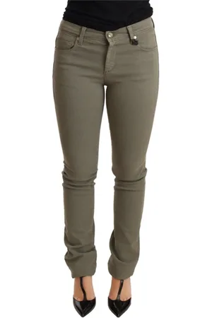 ERMANNO SCERVINO Jeans, Dame, Grøn, W26, Bomuld, Low Waist Skinny Jeans