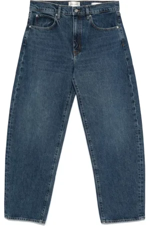 Frame Jeans, Dame, Blå, W28, Bomuld, Low Slung Barrel Jeans