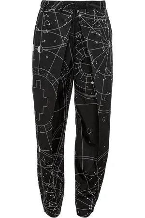 MARCELO BURLON Bukser, Herre, Sort, S, Moderigtige sorte bukser