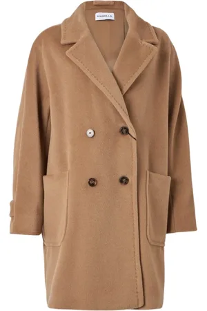 MARELLA Frakke, Dame, Brun, M, Uld, Double-Breasted Camel Coat