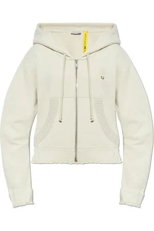 Moncler Sweathshirts & Hoodies, Dame, , S, Bomuld, Cream Hoodie